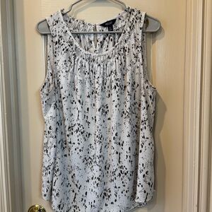 Simply Vera Vera Wang Black and taupe Ruched Tank Top